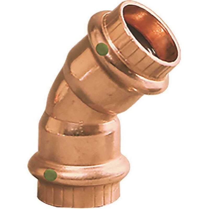 فييجا Viega 77607 ProPress 1/2 بوصة × 1/2 بوصة كوع نحاسي 45 درجة - Image 1